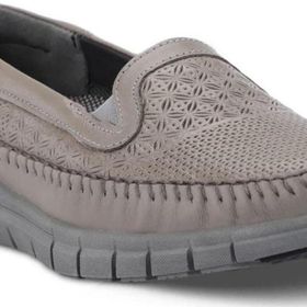 Forelli 29413 Eterna-G Gri Comfort Kadın Deri Ayakkabı