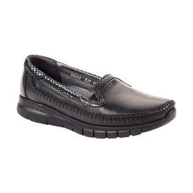 Forelli 29423-G Laden Siyah Deri Comfort Kadın Günlük Ayakkabı