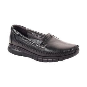 Forelli 29423-G Laden Siyah Deri Comfort Kadın Günlük Ayakkabı