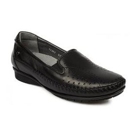 Forelli 51301 Z Deri Comfort Siyah Kadın Ayakkabı