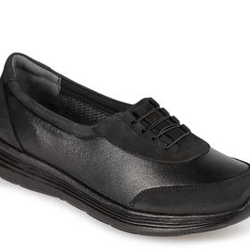 Forelli 61007 Siyah Deri Comfort Kadın Ayakkabı