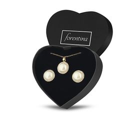 Forentina PS1364 İnci modeli Kolye Küpe Takı Seti