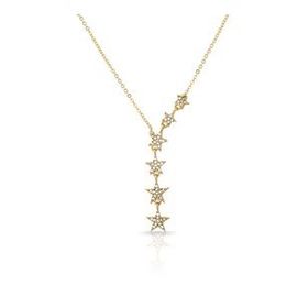 Forentina PS1473 Sarı Sallantılı Yıldız Kolye