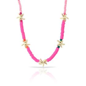 Forentina PS1482 Deniz Yıldızı Pembe Fimo Kolye