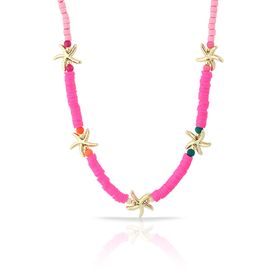 Forentina PS1482 Deniz Yıldızı Pembe Fimo Kolye