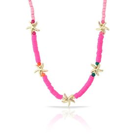 Forentina PS1482 Deniz Yıldızı Pembe Fimo Kolye