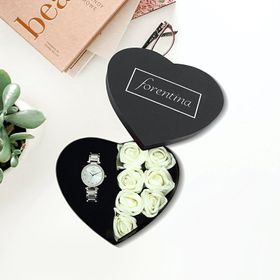 Forentina PS1742 Kadın Kol Saati ve Güllü Set