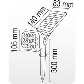 Forlife FL-3124 22 Watt 6500K Beyaz Solar Çim Armatürü