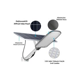 Forlife FL-3168 200 Watt 6500K Beyaz Solar Sokak Armatürü