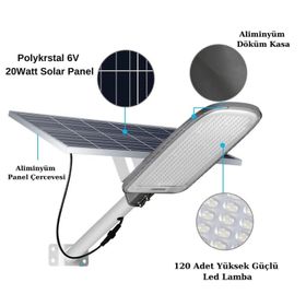 Forlife FL-3168 200 Watt 6500K Beyaz Solar Sokak Armatürü
