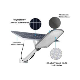 Forlife FL-3168 200 Watt 6500K Beyaz Solar Sokak Armatürü