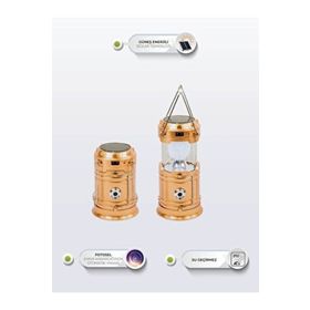 Forlife FL-3226 20W Solar İki Fonksiyonlu Gold Kamp Feneri
