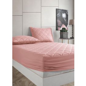 Formeya Alez Pudra %100 Pamuk Kapitone 150x200 cm Yatak Koruyucu Alez Fitted Çarşaf