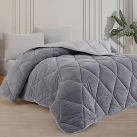 Formeya Tek Kişilik Lüx Gri Çift Taraflı 155x215 CM Welsoft Yorgan