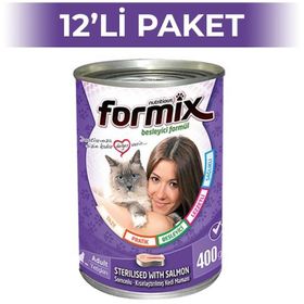 Formix Yetişkin 400 gr 12 Adet Somonlu Kısırlaştırılmış Kedi Konservesi