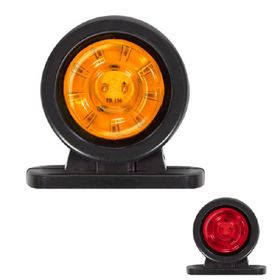 Formplas FR0136-YR Sarı-Kırmızı 12-24 V 70 mm 18 Led'li Lensli Cam Mini Düz Lamba