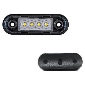 Formplas FR0170-L-W Lastikli Krom Boru Tipi 4 Ledli 83 mm 12V-24V Beyaz Parmak Lamba