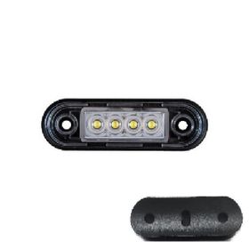 Formplas FR0170-L-W Lastikli Krom Boru Tipi 4 Ledli 83 mm 12V-24V Beyaz Parmak Lamba