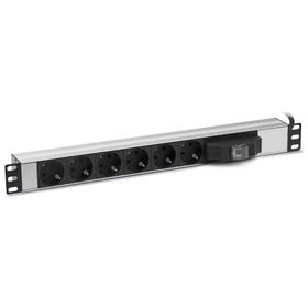 Formrack F082PR6SA 6'lı 19" Sigortalı Aluminyum Priz