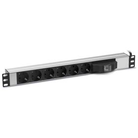 Formrack F082PR6SA 6'lı 19" Sigortalı Aluminyum Priz