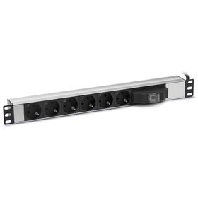 Formrack F082PR6SA 6'lı 19" Sigortalı Aluminyum Priz