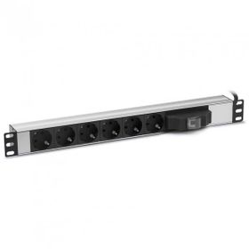 Formrack F082PR6SA 6'lı 19" Sigortalı Aluminyum Priz
