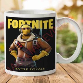 Fortnite Preto Branco Baskılı Kupa