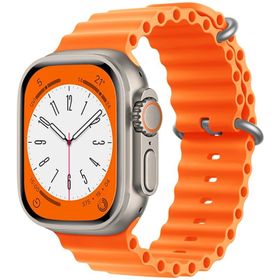 Forzacase FC007 Turuncu iOS Uyumlu Watch Ultra 2 49 mm Oluklu Ocean Silikon Kordon Kayış