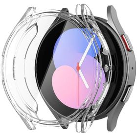 Forzacase FC010 Samsung Galaxy Watch 4 40 mm Önü Kapalı Ekran Korumalı Silikon Şeffaf Akıllı Saat Kılıfı