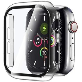 Forzacase FC015 Apple Watch 41 mm Şeffaf Önü Kapalı Ekran Korumalı Sert Rubber Akıllı Saat Kılıfı