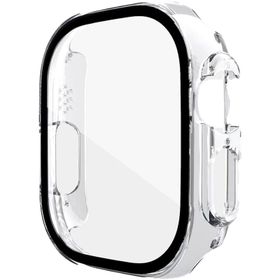 Forzacase FC015 Apple Watch 49 mm Şeffaf Önü Kapalı Ekran Korumalı Sert Rubber Akıllı Saat Kılıfı