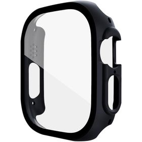 Forzacase FC015 Apple Watch 49 mm Siyah Önü Kapalı Ekran Korumalı Sert Rubber Akıllı Saat Kılıfı