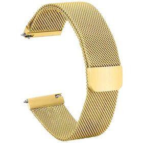 Forzacase FC095 Gold 20 mm Metal Mıknatıslı Akıllı Saat Kayış Kordon