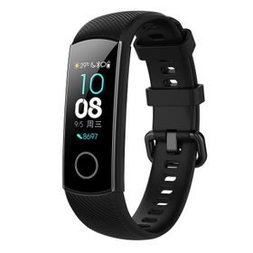 Forzacase FC154 Siyah Honor Band 5-Band 4 Çizgili Sportif Silikon Kordon Kayış
