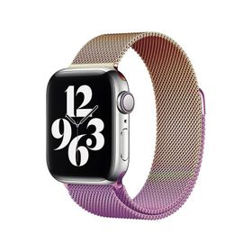 Forzacase FC157 Gökkuşağı iOS Uyumlu Watch Ultra 49 mm Metal Mıknatıslı Kordon Kayış