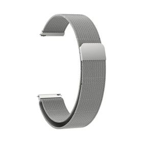 Forzacase FC356 Gümüş 18 mm Metal Mıknatıslı Akıllı Saat Kayış Kordon