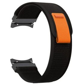 Forzacase FC566 Siyah Samsung Galaxy Watch 4 44 mm Uyumlu Trial Cırtlı Hasır Kumaş Kordon Kayış