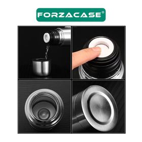 Forzacase FC942 Yeşil Yeni Japon Tarzı Paslanmaz Çelik 500 ml Sıcak Soğuk Tutan Çay Kahve Su El Termosu