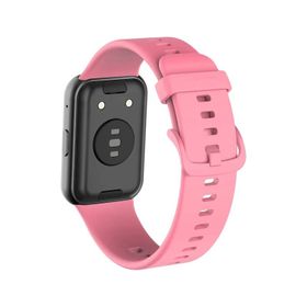 Forzacase Huawei Watch Fit 1 için FC149 Pembe Silikon Kordon