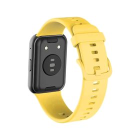 Forzacase Huawei Watch Fit 1 için FC149 Sarı Silikon Kordon