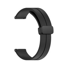 Forzacase Huawei Watch GT 3 SE FC144 Siyah Manyetik Tokalı 22 mm Silikon Kordon
