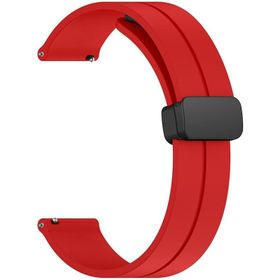 Forzacase Huawei Watch GT Sport Active Classic FC144 Kırmızı Manyetik Tokalı 22 mm Silikon Kordon