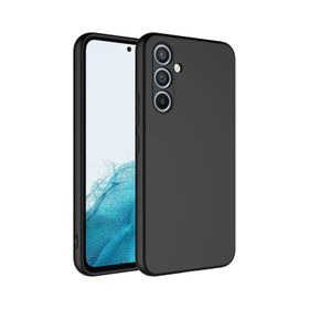 Forzacase Samsung Galaxy A24 Liquid Serisi İçi Kadife Lansman Silikon Siyah Cep Telefonu Kılıfı