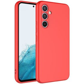 Forzacase Samsung Galaxy A54 Liquid Serisi İçi Kadife Lansman Silikon Kırmızı Cep Telefonu Kılıfı