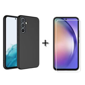 Forzacase Samsung Galaxy A54 Liquid Serisi İçi Kadife Lansman Silikon Siyah Cep Telefonu Kılıfı
