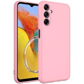Forzacase Samsung Galaxy M14 Liquid Serisi İçi Kadife Lansman Silikon Pembe Cep Telefonu Kılıfı