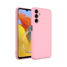 Forzacase Samsung Galaxy M14 Liquid Serisi İçi Kadife Lansman Silikon Pembe Cep Telefonu Kılıfı