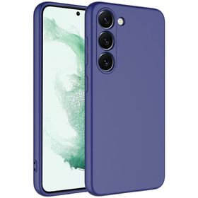 Forzacase Samsung Galaxy S23 Liquid Serisi İçi Kadife Lansman Silikon Lacivert Cep Telefonu Kılıfı
