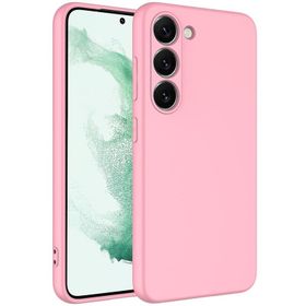 Forzacase Samsung Galaxy S23 Plus Liquid Serisi İçi Kadife Lansman Silikon Pembe Cep Telefonu Kılıfı