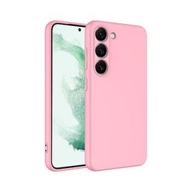 Forzacase Samsung Galaxy S23 Plus Liquid Serisi İçi Kadife Lansman Silikon Pembe Cep Telefonu Kılıfı